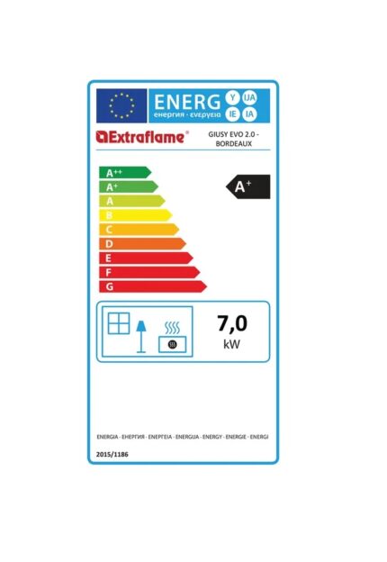 EXTRAFLAME Giusy Evo 2.0 bordeaux 7 kW