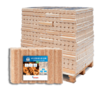 Palette bûches de bois compressé 112 sacs