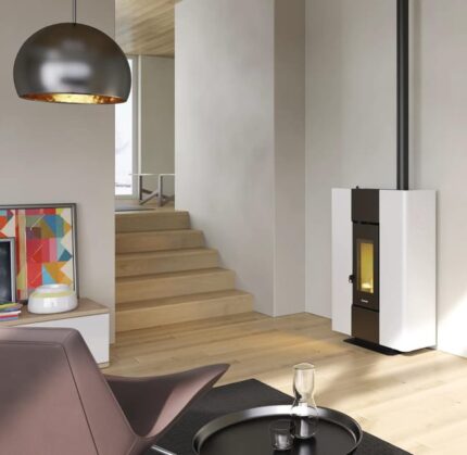 Poêle à granulés FREEPOINT Roxy stand blanc