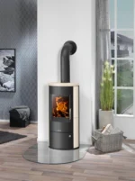 Poêle à bois JUSTUS Austin noir / beige