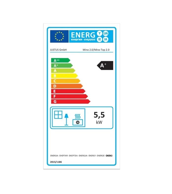 Poêle à bûche JUSTUS Mino Top 2.0 noir 5.5 kW – Image 4