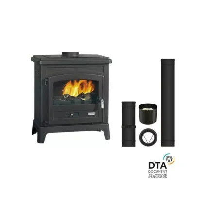 poêle à bois Fonteval godin sortie dessus 10 Kw
