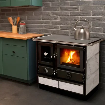 Cuisinière à bois bouilleur Super Thermo MBS Magnum pierre ollaire - 17 Kw