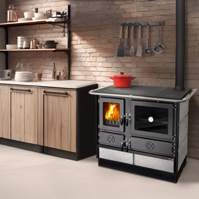 Cuisinière à bois MBS Magnum SD pierre ollaire gauche- Reconditionné - A+ - 10 Kw