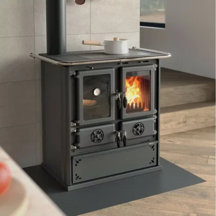 Cuisinière à bois La Nordica Rosetta Sinistra 5.0 Steel - 7.9 Kw