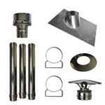 Kit de création de conduit int/ext mural Double Paroi Ø80/130 - Hauteur 3m