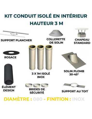 KIT CONDUIT ISOLE EN INTERIEUR - 3 MÈTRES