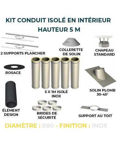 KIT CONDUIT ISOLE EN INTERIEUR - 5 MÈTRES