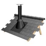 TEN - KIT SORTIE DE TOITURE ⌀150/200 NOIR