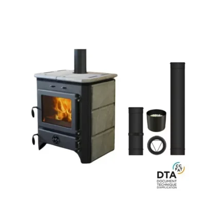 Pack poêle à Bois Hydro Thermo MBS Vulkan Sortie dessus 18 Kw