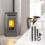Pack poêle à granulés canalisable Cayenne + Kit de raccordement sortie arrière 14 Kw