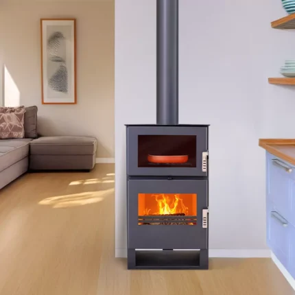Poêle à bois avec four ETNA Carrio Inox - 9 Kw