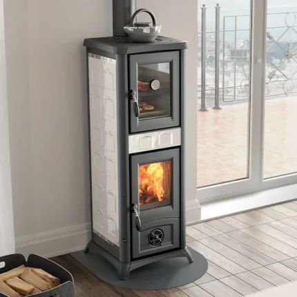 Poêle à bois avec four Gemma Forno 5.0 Ceramica - 7,3 Kw