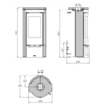 Poêle à bois La Nordica Liù Petra  7.5 Kw – Image 4