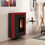 Poêle à granulés canalisable extra plat Extraflame Souvenir Steel Evo 11 Kw