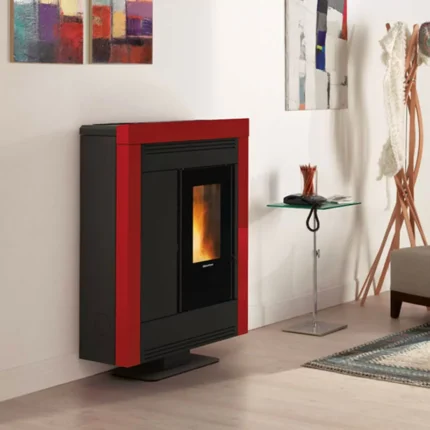 Poêle à granulés canalisable extra plat Extraflame Souvenir Steel Evo 11 Kw