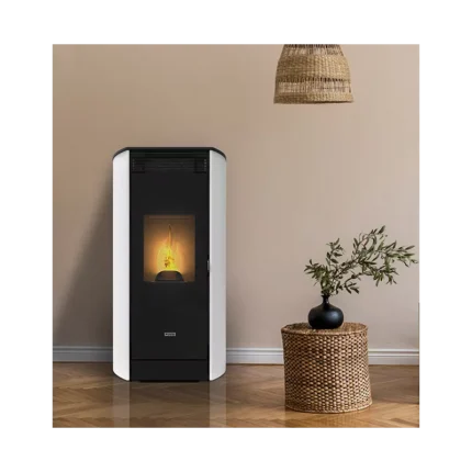 Poêle à granulés étanche FOCO MEO + Kit conduits concentrique sortie dessus - 6 Kw