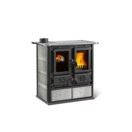 Cuisinière à bois La Nordica Rosetta Sinistra 5.0 Pierre Naturelle - 7.9 Kw