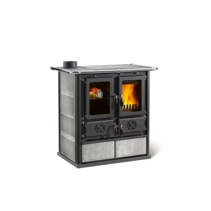 Cuisinière à bois La Nordica Rosetta Sinistra 5.0 Pierre Naturelle - 7.9 Kw