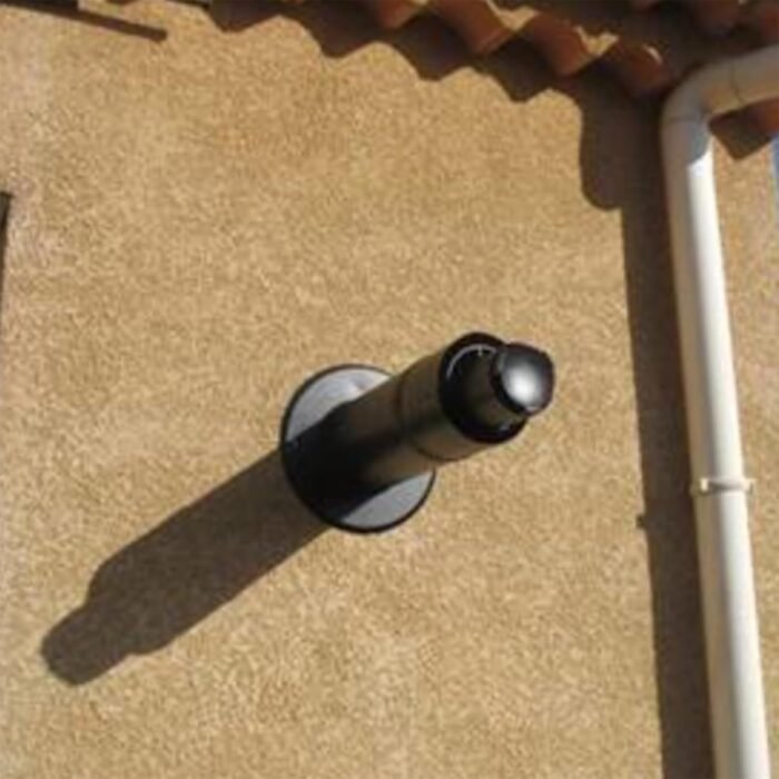 Kit Ventouse Universel Ø 80/125 Complet (Sortie Façade) Poêle à Granulés Raccordement Au Dessus – Image 3