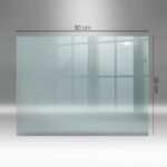 Plaque de verre pour protéger le sol de la cheminée, support de cheminée, design moderne | Transparent | Rectangle | 80x60 – Image 3
